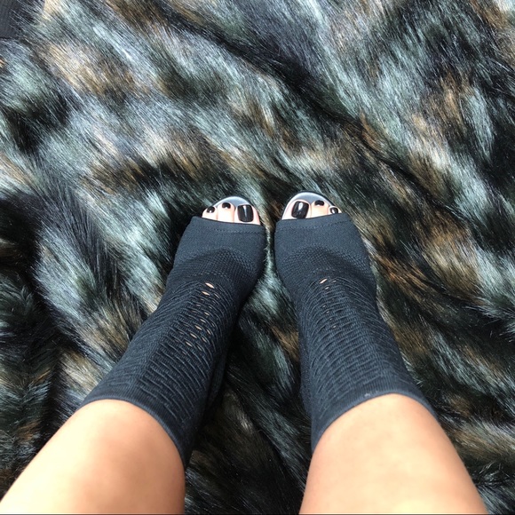 Zara Shoes - Zara peeped toed knit black boots